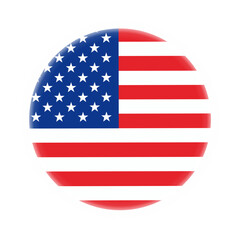 Glowing Round USA Flag