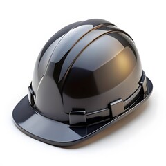 Fototapeta premium Black Hard Hat Safety Helmet
