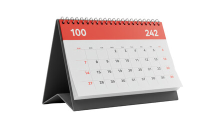 Isolated Desk Calendar