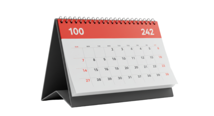 Isolated Desk Calendar