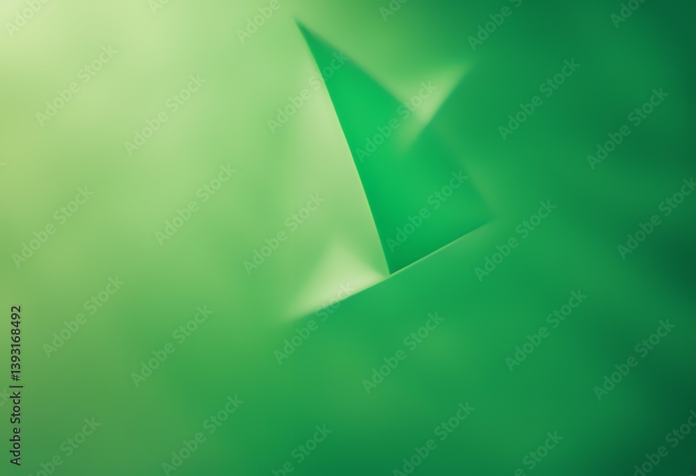 Poster green background abstract shape left side triangle wave pastel gradient soft wallpaper blank line sl