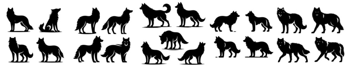wolf silhouette collection