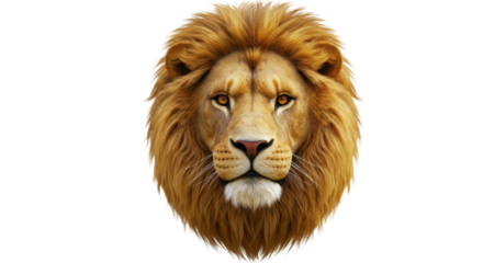 Isolated Lion Head