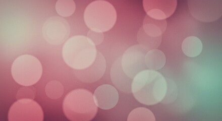 Obraz premium Abstract Pink and Teal Bokeh Background Soft Blurred Lights Festive Romantic Glowing Circles