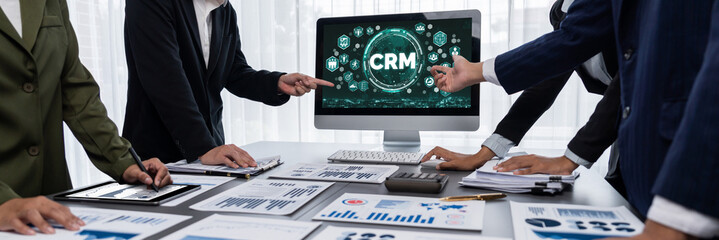 Customer relationship management system on brisk computer for CRM business and enterprise