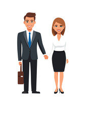 Fototapeta premium businessman and businesswoman