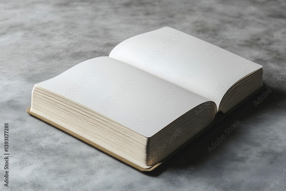 Leinwandbilder open book with blank pages inviting creativity and learning photographed on a textured surface in so
