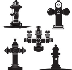 Fire Hydrant with two side valve vector