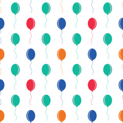 seamless pattern with colorful balloons