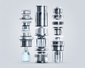 A high-resolution image of a microscope's optical components and advanced technology - Discovery Tool Microscopic Optics