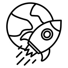 Rocket Earth Icon