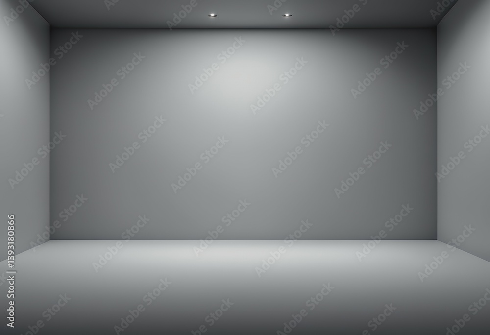 Poster text design gradient abstract wall over studio backdrop gray product shadow template colours blank s