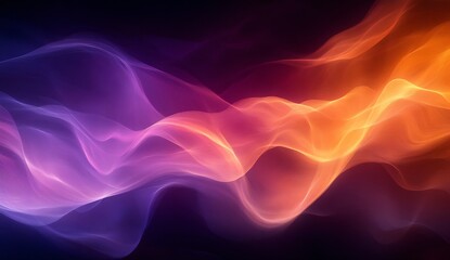 Obraz premium Dynamic waves of colorful light gracefully undulating in a captivating manner : Generative AI