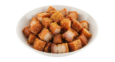 Isolated Crispy Pork Belly Bites