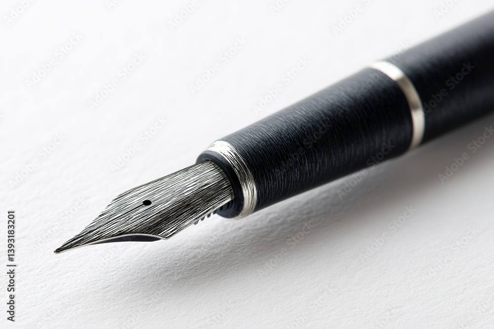 Aufkleber high-quality fountain pen with intricate nib design on a smooth surface showcasing craftsmanship and