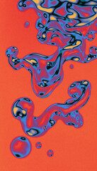 Abstract vertical unique liquid vibrant background design. Dust texture, noise effect, and blurred surface. For phone wallpapers, digital art, modern posters, creative banners and unique visuals