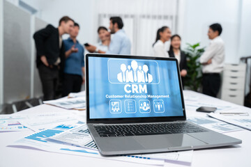 Customer relationship management system on brisk computer for CRM business and enterprise