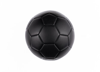 Black soccer ball isolated on white background