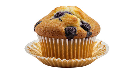 Isolated Blueberry Muffin, Freshly Baked
