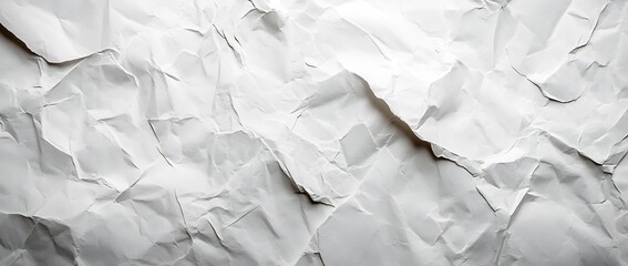 Obraz premium Detailed Texture of Crumpled White Paper Perfect for Backgrounds and Creative Projects in High Resolution : Generative AI