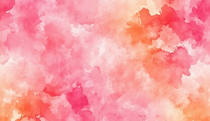 Fototapeta premium Beautiful watercolor abstract background in shades of pink and orange for creative design projects : Generative AI