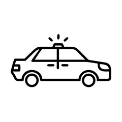 Fototapeta premium Police Car Icon for Law Enforcement and Security Themes