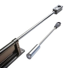 Obraz premium Close-up of Two Automotive Gas Struts or Shocks