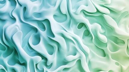 Obraz premium Abstract teal and green liquid wave texture background.