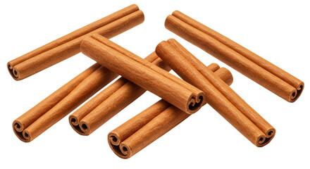 Isolated Pile of Cinnamon Sticks