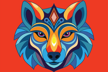 Wolf Illustration vector design, Wolf logo and icon Design, Wolf logo and icon Design.