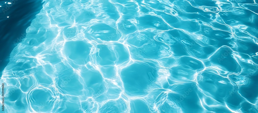 Fototapete abstract water ripple texture with sunlight reflections calming and refreshing background : generati