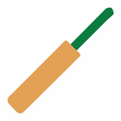 Cricket bat vector on white background
