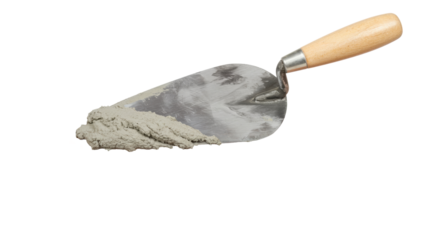 Isolated Trowel with Mortar