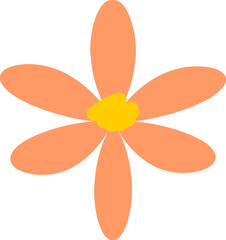 Simple abstract flower illustration.