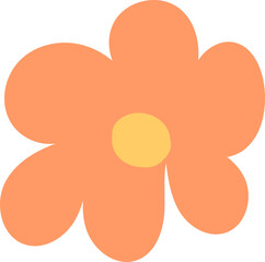 Simple abstract flower illustration.