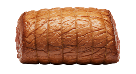 Freshly baked artisanal brown bread loaf with golden crust and texture