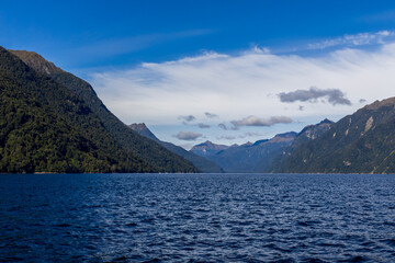 Beautiful Lake Te Anau in Fiordland National Park, South Island, New Zealand
