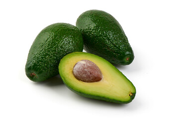 Avocado, isolated on white background.