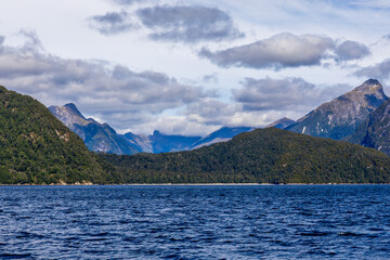 Beautiful Lake Te Anau in Fiordland National Park, South Island, New Zealand