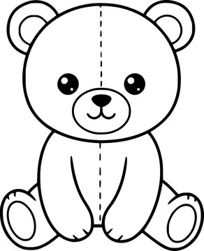recommend clip art: Teddy bear line art vector, Cute teddy outline icon
                    