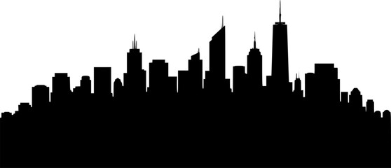 Obraz premium Houston City Skyline Silhouette, City buildings black Silhouette vector 