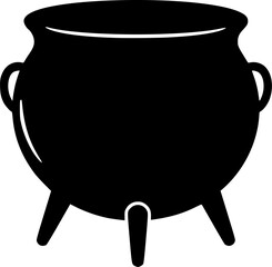 Witch cauldron poison brew silhouette vector, Cauldron silhouette
