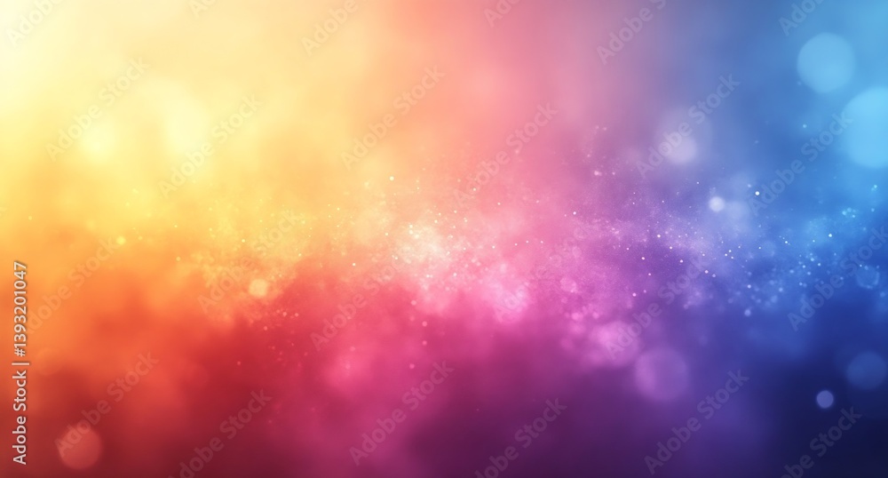Poster Vibrant Blurred Background with Bokeh Lights and Colorful Gradient Ideal for Abstract Art Wallpapers and Graphic Design Projects : Generative AI