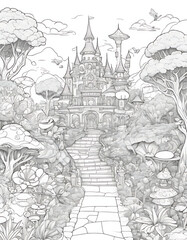 Naklejka premium sketch of castle