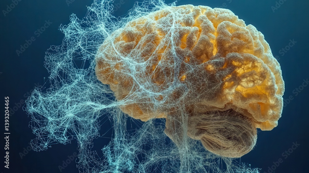 Poster neuropsychology insights visualizing human memory and cognition paths