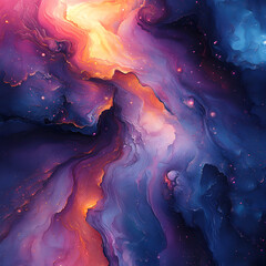 Colorful dreamlike background featuring vivid abstract cosmic swirls high resolution picture.