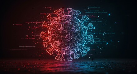 Digital Virus: A Neon Representation of a Pandemic