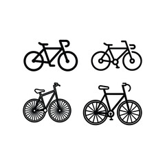 Obraz premium bicycle icon set new 2025 trendy unique