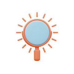 Convex Mirror Diverging Ray Icon