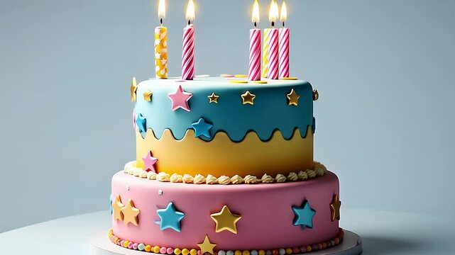 Decorative Birthday Cake video colorful cake video vibrant cake video artistic cake video festive cake video creative cake video delicious cake video playful cake video